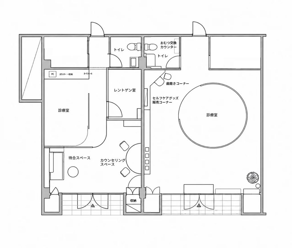 診療室間取り|さくらおやこ歯科・矯正歯科